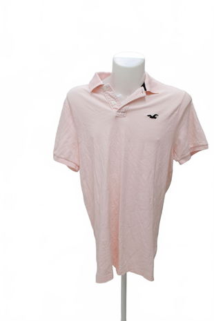 Pánské tričko Hollister bez potisku, barva růžová, velikost XL