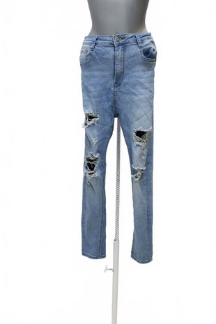 Dámske nohavice Tommy Hilfiger, farba denim, veľkosť S