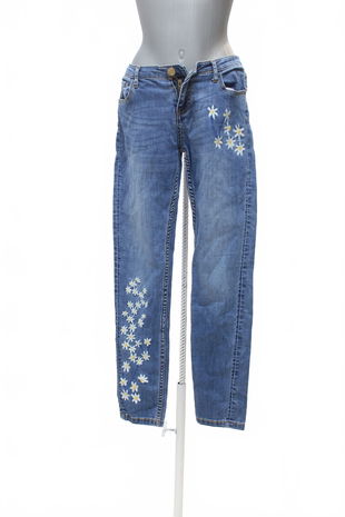 Dámske nohavice Desigual, farba denim, veľkosť S