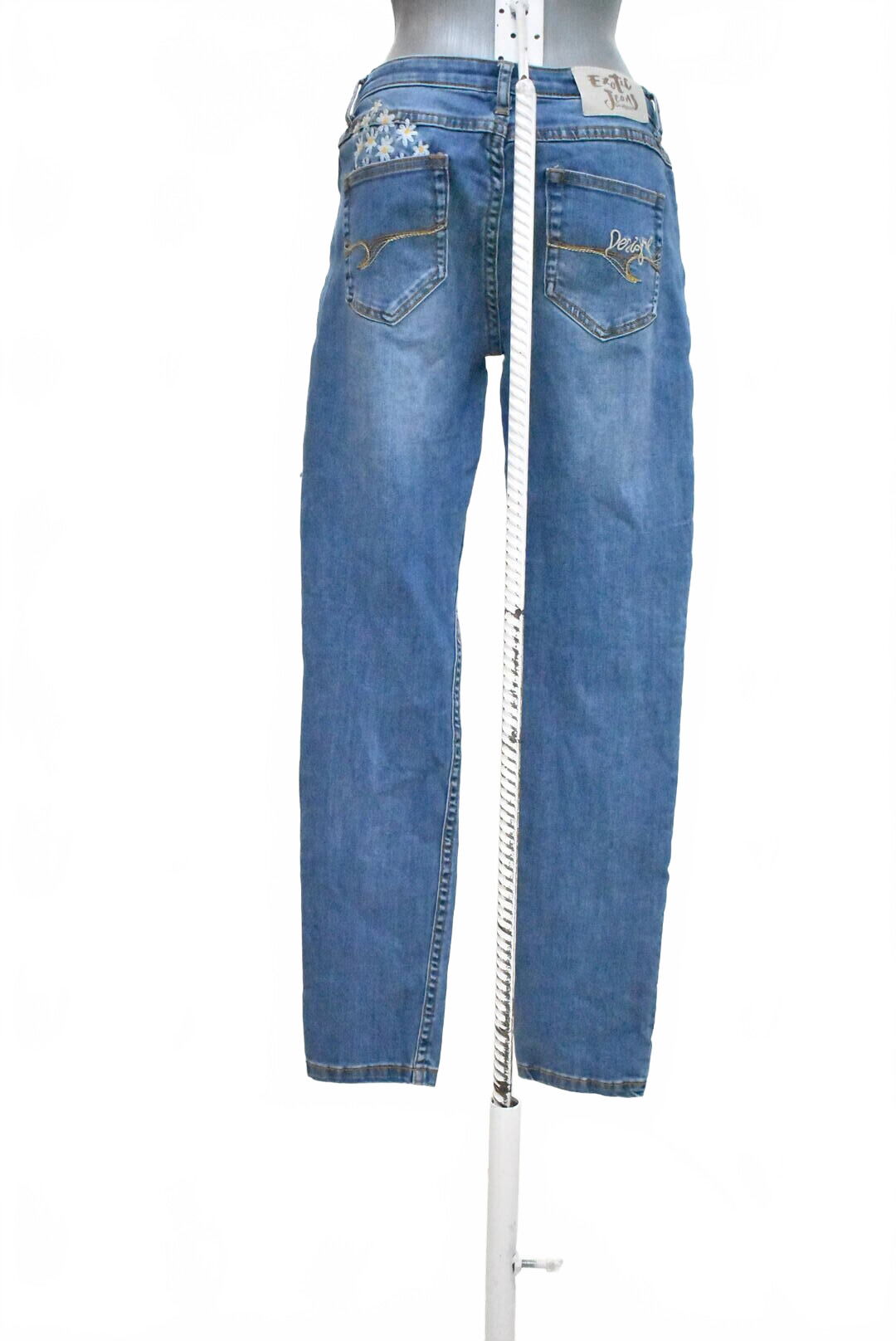 Dámske nohavice Desigual, farba denim, veľkosť S