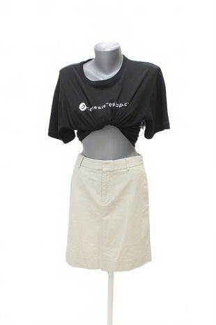 Dámska sukňa Banana Republic, farba béžová, veľkosť S