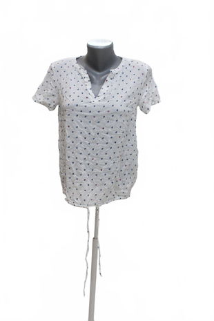 Dámske tričko Tom Tailor bez potlače, farba vzorovaná, veľkosť 34