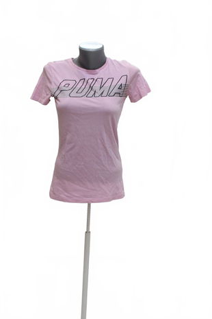 Dievčenské tričko Puma s potlačou, farba ružová, veľkosť 164