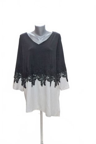 Dámské tričko Bpc Bonprix Collection bez potisku, barva vícebarevná, velikost 48