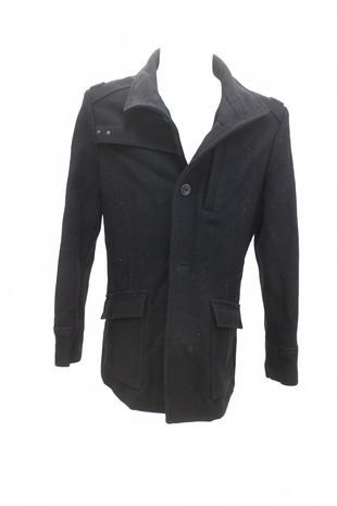 Pánský zimní kabát H&M, barva černá, velikost 50