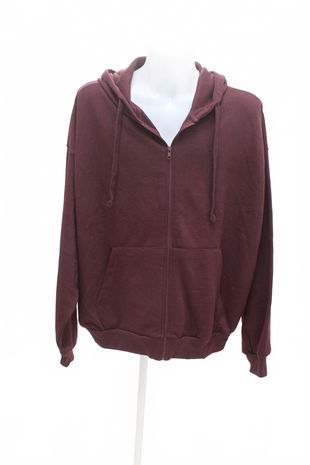 Pánská mikina Sinsay s potiskem, barva bordó, velikost XL