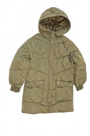 Dievčenský zimný kabát Genesis, farba khaki, veľkosť 152