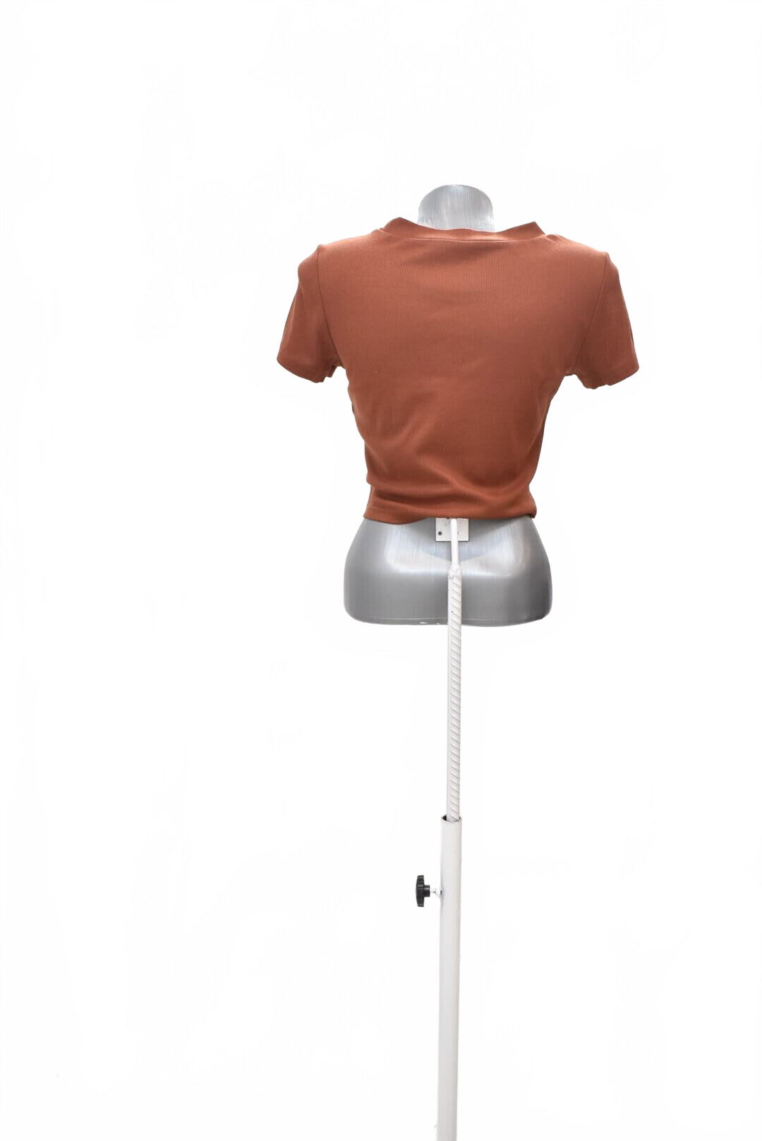 Dámske tričko Shein bez potlače, farba hnedá, veľkosť 38