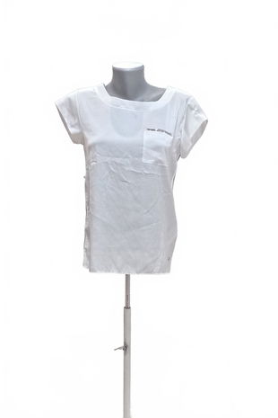 Dámske tričko Monari bez potlače, farba biela, veľkosť 34