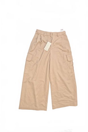 Dievčenské nohavice Reserved, farba béžová, veľkosť 164