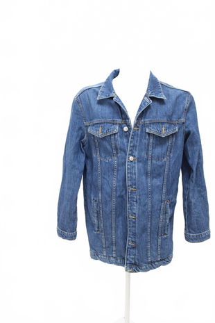 Pánská bunda Mango, barva denim, velikost M