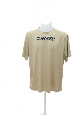 Pánské tričko Hi-Tec s potiskem, barva hnědá, velikost 2XL