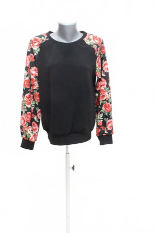 Dámska mikina Emery Rose bez potlače, farba kvetovaná, veľkosť M