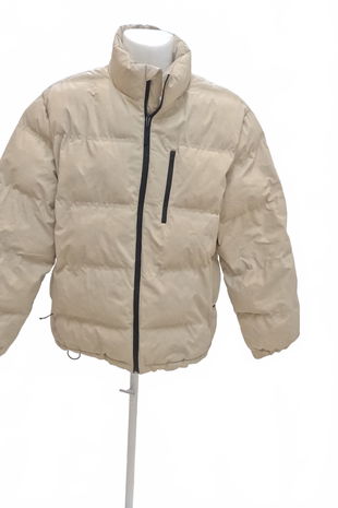 Pánská zimní bunda H&M, barva béžová, velikost L