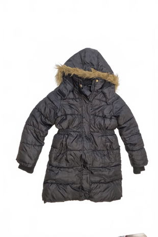 Dievčenský zimný kabát Y.f.k, farba čierna, veľkosť 134