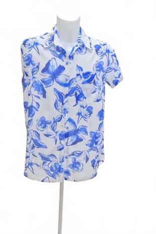 Pánská košile s krátkým rukávem Genesis, barva květovaná, velikost 38