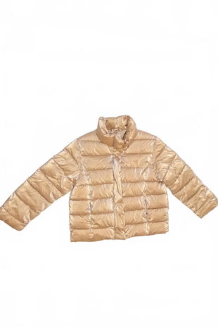 Dievčenská zimná bunda Zara, farba zlatá, veľkosť 8-9 r