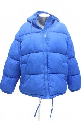 Dámská zimní bunda H&M, barva modrá, velikost XL