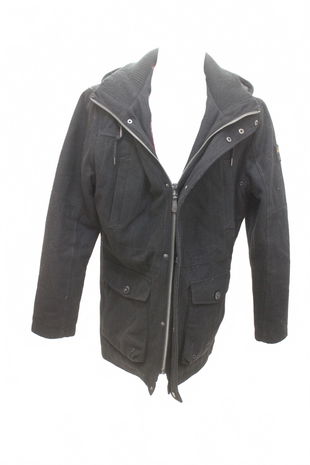 Pánský zimní kabát Angelo Litrico, barva černá, velikost L