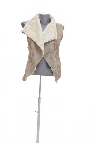 Dámska vesta Laura Scott, farba béžová, veľkosť S