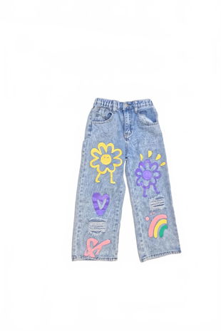 Dievčenské nohavice Shein, farba denim, veľkosť 8-9 r