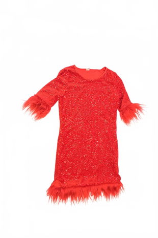 Dievčenské šaty Shein, farba červená, veľkosť 11-12 r