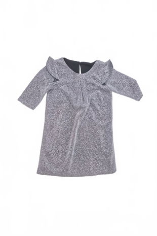 Dievčenské šaty Genesis, farba strieborná, veľkosť 7-8 r