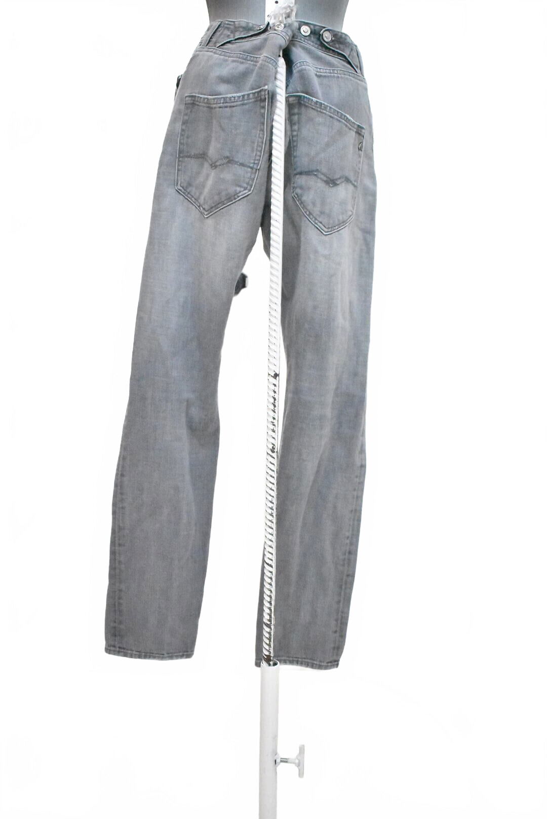 Pánské kalhoty Replay, barva šedá, velikost M