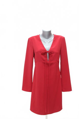 Dámske šaty Mango, farba červená, veľkosť S