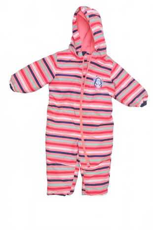 Dievčenská zimná kombinéza Lupilu, farba pruhovaná, veľkosť 86
