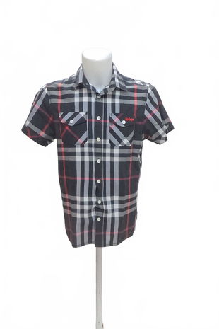 Pánská košile s krátkým rukávem Lee Cooper, barva vzorovaná, velikost S