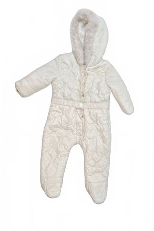 Dievčenská zimná kombinéza F&F, farba béžová, veľkosť 9-12 m