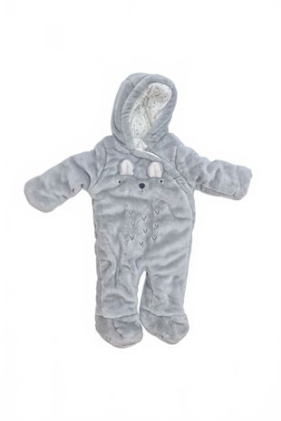 Dievčenská zimná kombinéza F&F, farba sivá, veľkosť 4-6 m