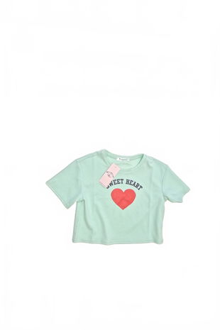 Dievčenské tričko Genesis s potlačou, farba tyrkysová, veľkosť 152