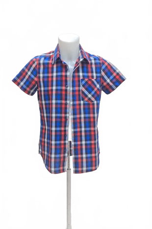 Pánská košile s krátkým rukávem Smog, barva vzorovaná, velikost S