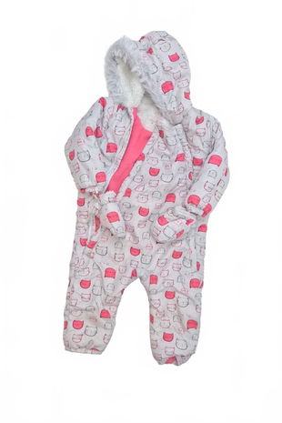 Dievčenská zimná kombinéza F&F, farba vzorovaná, veľkosť 12-18 m