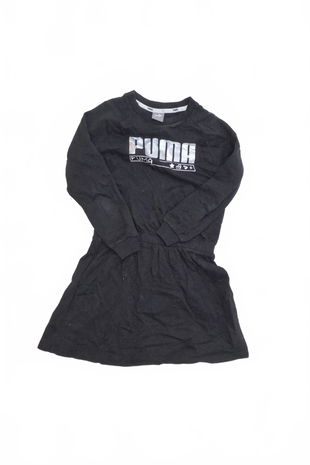 Dievčenské šaty Puma, farba čierna, veľkosť 128