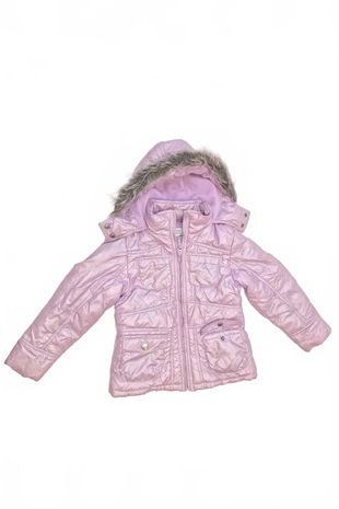 Dievčenský zimný kabát Next, farba ružová, veľkosť 7-8 r