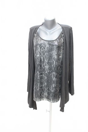 Dámske tričko Betty Barclay s potlačou, farba sivá, veľkosť 44