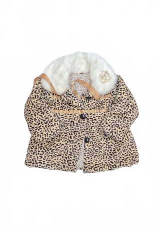 Dievčenský kabát Genesis, farba zvieracie vzory, veľkosť 12-18 m