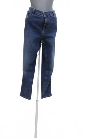 Dámské kalhoty Reserved, barva denim, velikost 46