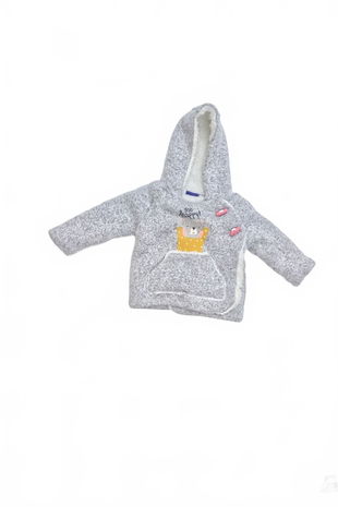 Dievčenská mikina Lupilu s potlačou, farba sivá, veľkosť 62