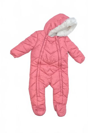 Dievčenská zimná kombinéza F&F, farba ružová, veľkosť 9-12 m