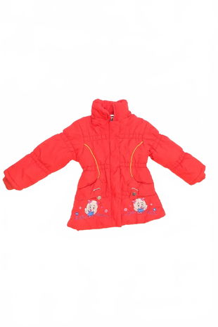 Dievčenský zimný kabát Genesis, farba červená, veľkosť 122