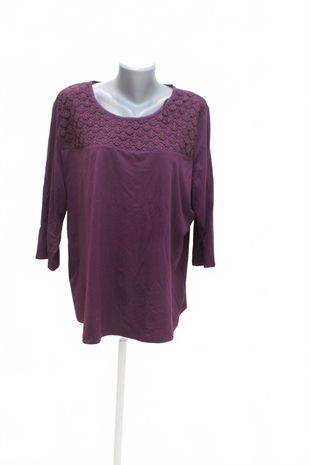 Dámské tričko Canda bez potisku, barva fialová, velikost XL