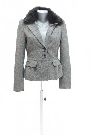 Dámsky kabát Amisu, farba vzorovaná, veľkosť 38