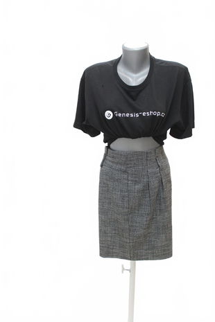 Dámska sukňa Naf Naf, farba sivá, veľkosť 42