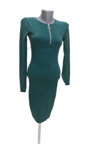 Dámske šaty Fbsister, farba zelená, veľkosť XS