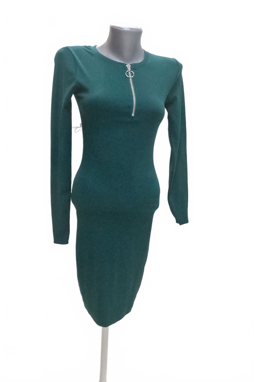 Dámske šaty Fbsister, farba zelená, veľkosť XS