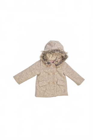 Dievčenský zimný kabát Reserved, farba béžová, veľkosť 92